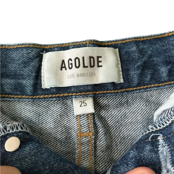 Agolde Dee Distressed Women’s Denim Shorts- Size 25 - Picture 5 of 8